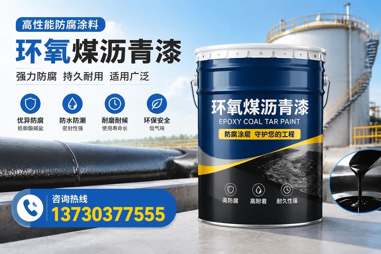 环氧煤沥青漆的耐久性分析，适合白城的使用场景